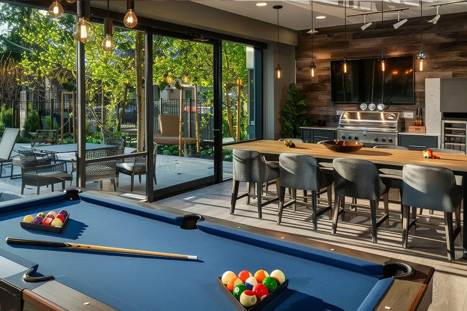 Club pool deck
